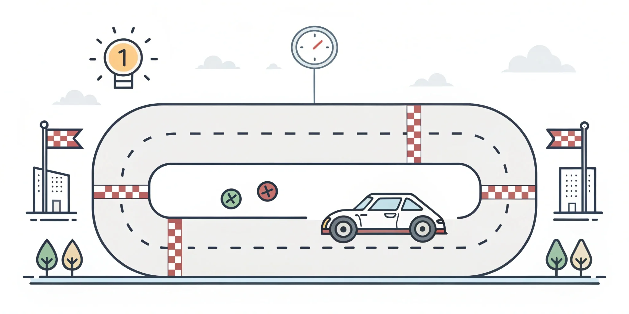 Race circuit illustration used for the Race for Eggs course overview
